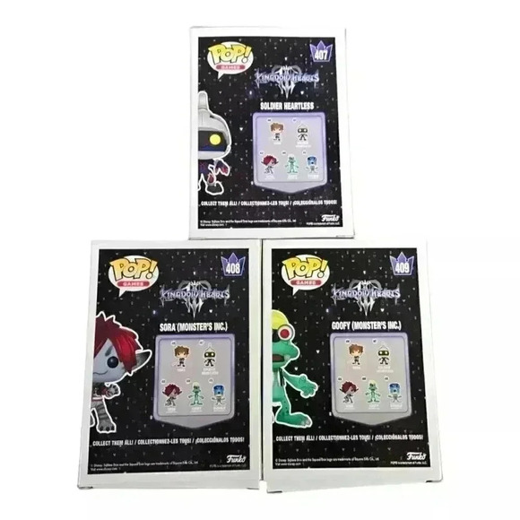 Funko Pop Kingdom Hearts Lot of 3 - Sora Goofy Soldier Heartless-Collectible Set - Picture 2 of 4